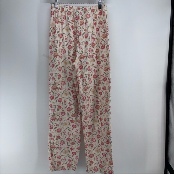 Lands’ End Women Floral Lounge Pajama Pants Size S 6-8 Cotton Flannel Cozy - Picture 3 of 9